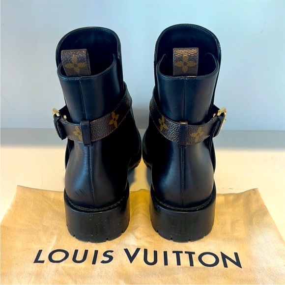 Louis  Vuitton limited edition Moto Ankle Boots 🤎🖤 size 38 - Picture 5 of 9